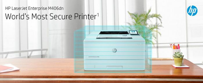 HP LaserJet Enterprise M406dn - Imprimante laser monochrome, 40 ppm, recto verso, USB, sécurisée, format A4, 1024 Mo, écran LCD, résolution 1200 x 1200 dpi
