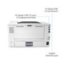 HP LaserJet Enterprise M406dn - Imprimante laser monochrome, 40 ppm, recto verso, USB, sécurisée, format A4, 1024 Mo, écran LCD, résolution 1200 x 1200 dpi