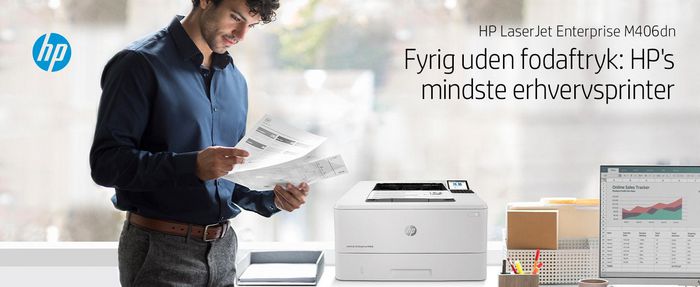 HP LaserJet Enterprise M406dn - Imprimante laser monochrome, 40 ppm, recto verso, USB, sécurisée, format A4, 1024 Mo, écran LCD, résolution 1200 x 1200 dpi