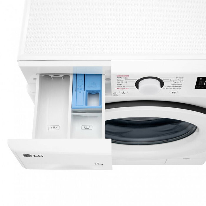 Laveuse - Sécheuse LG F4DR5009A3W 1400 rpm 9 kg 6 Kg Laveuse - Sécheuse LG F4DR5009A3W 1400 rpm 9 kg 6 Kg