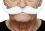 My Other Me - Moustache blanche taille unique - Déguisement / Accessoire en Multicolor - Version multilingue (Espagnol, Français, Anglais)