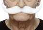 My Other Me - Moustache blanche taille unique - Déguisement / Accessoire en Multicolor - Version multilingue (Espagnol, Français, Anglais)