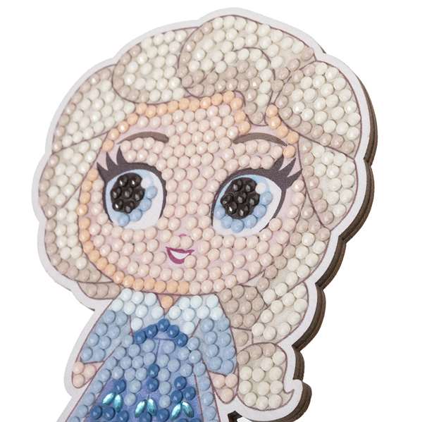 Crystal Art Buddy Kit de Loisir Créatif avec Cristaux Brillants Elsa - Dimensions 12x19.5x1.5 cm