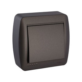 Solera Interrupteur de surface 10AX 250V série Mural - Grafite 74x72x28 mm