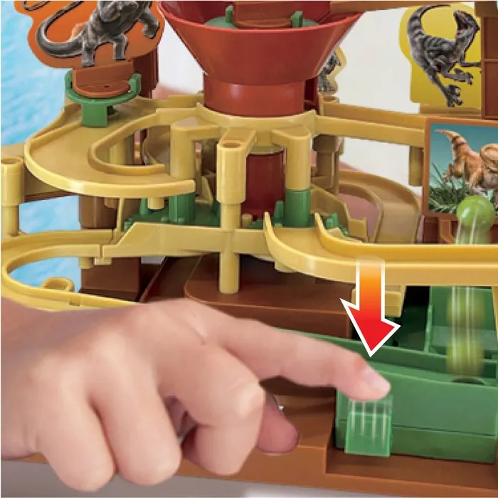 Epoch Games 7515 Jurassic World Adventure Game - Jeu de billes Gyrosphère - Jeu d'adresse Dinosaures