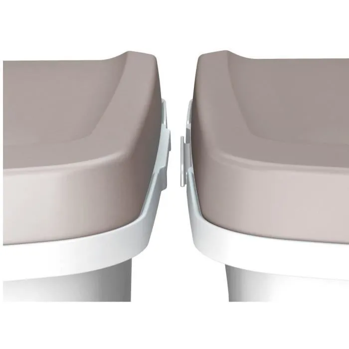 Kerbl - Conteneur hermétique pour croquettes animaux 15L - Couvercle à clip et joint caoutchouté contre les insectes - Brun et blanc