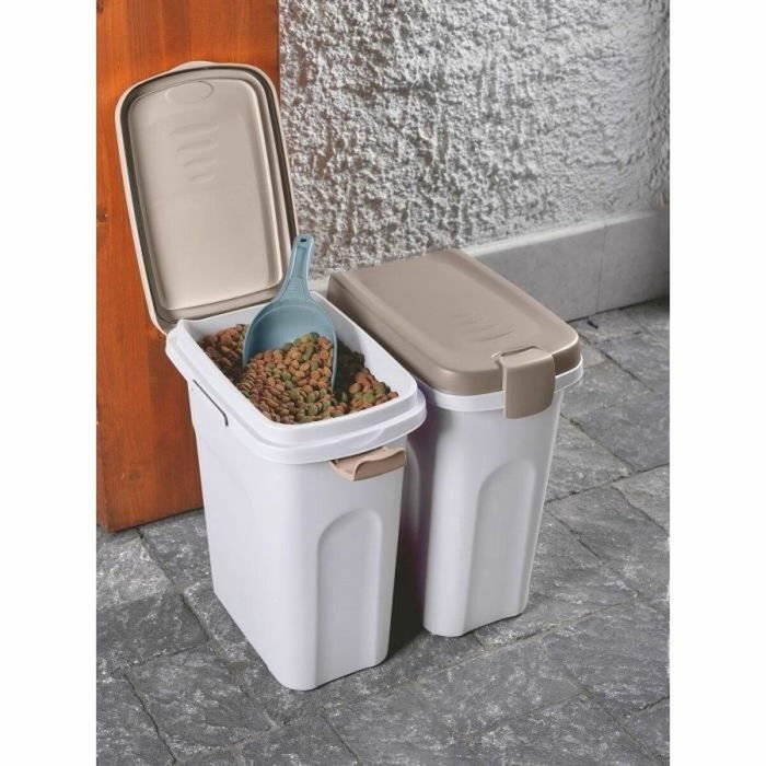 Kerbl Conteneur de nourriture Petfood Blanc/Marron 15L Kerbl Conteneur de nourriture Petfood Blanc/Marron 15L