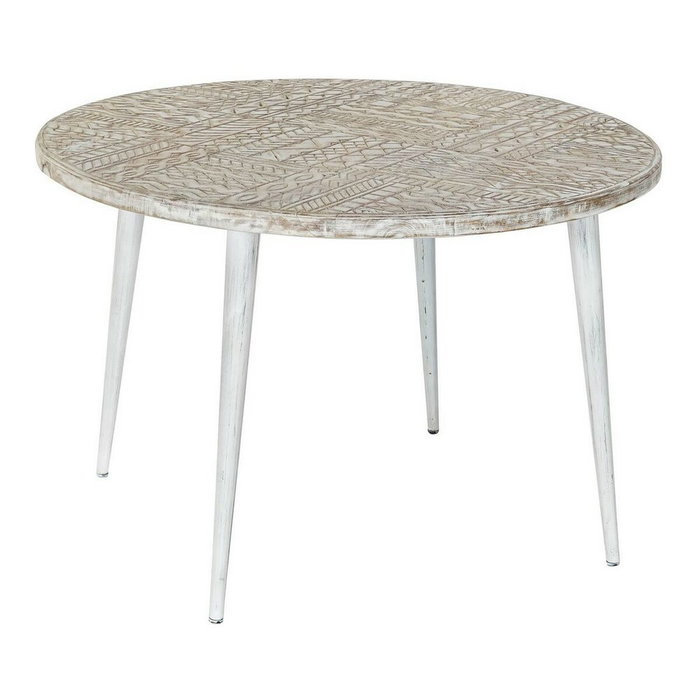 Table d'appoint DKD Home Decor 8424001820115 75 x 75 x 50 cm Doré Métal Blanc Bois de manguier (75 x 75 x 50 cm) Table d'appoint DKD Home Decor 8424001820115 75 x 75 x 50 cm Doré Métal Blanc Bois de manguier (75 x 75 x 50 cm)