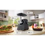Bosch MFWS430B Hachoir à Viande Série 4 - 500W - Moteur bloqué 1900W - 3 grilles - Marche arrière - Capacité 2.5 kg/min - Noir
