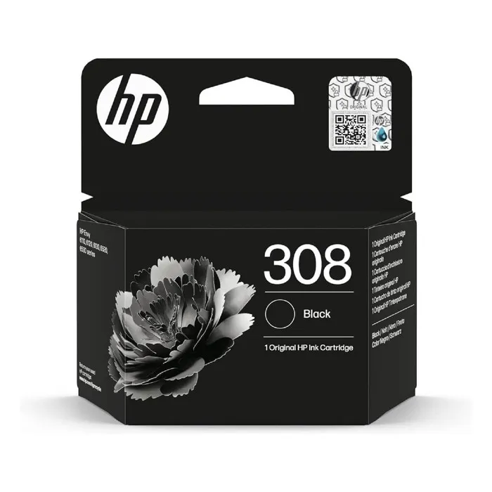 HP Cartouche d'encre 308 Noir HP Cartouche d'encre 308 Noir