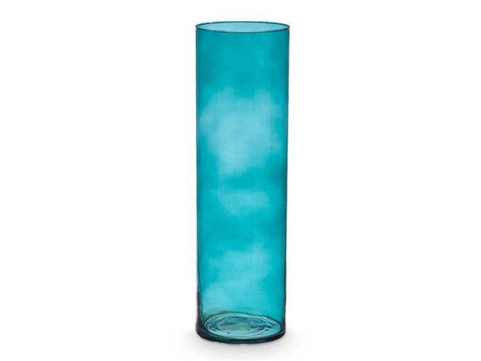 GIFTDECOR Vase Cylindre en Verre Turquoise 15cm x 50cm