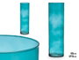 GIFTDECOR Vase Cylindre en Verre Turquoise 15cm x 50cm
