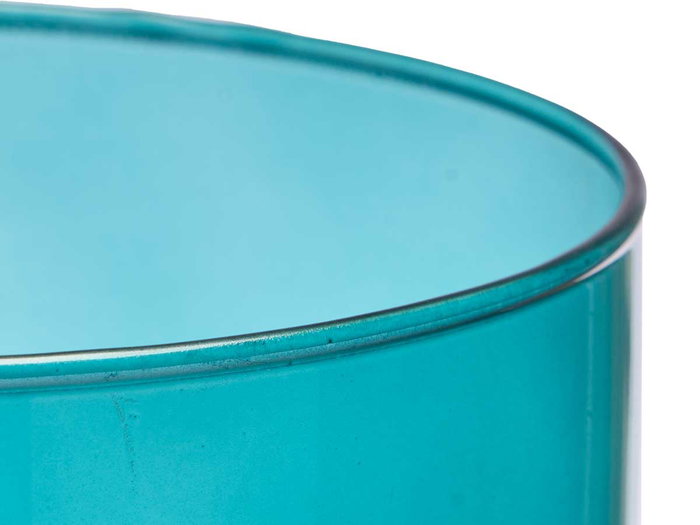 GIFTDECOR Vase Cylindre en Verre Turquoise 15cm x 50cm