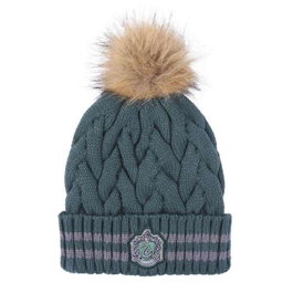 Cerdá - Bonnet tricoté avec pompon - Harry Potter - Slytherin - Vert foncé - 100% acrylique