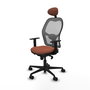 Piqueras y Crespo Chaise de Bureau Jorquera Marron et Gris avec Appui-tête
