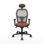 Piqueras y Crespo Chaise de Bureau Jorquera Marron et Gris avec Appui-tête