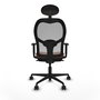 Piqueras y Crespo Chaise de Bureau Jorquera Marron et Gris avec Appui-tête