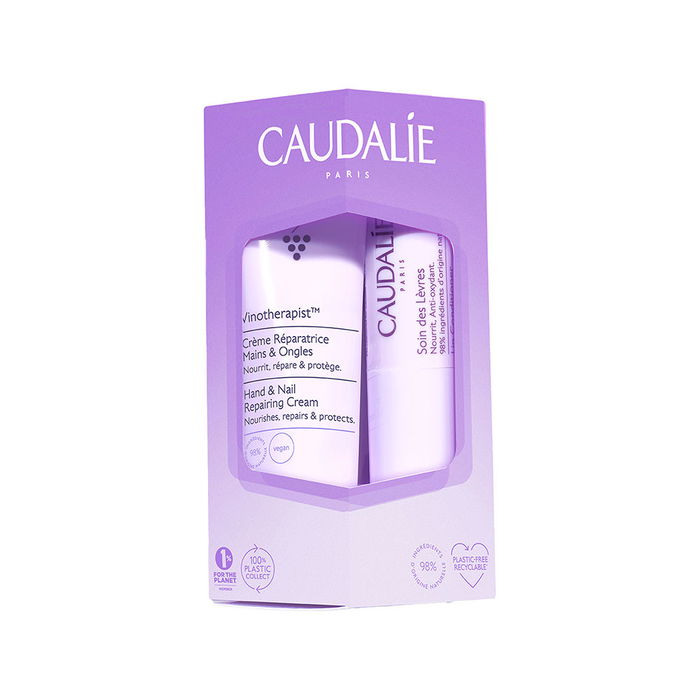 Caudalie Crème Soin Mains et Ongles Vinotherapist + Stick Lèvres 2 pcs