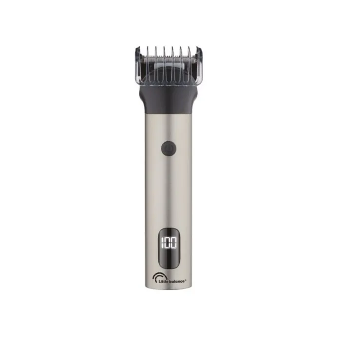 Little Balance Tondeuse multifonction 6 Barber 6-en-1 - Avec 6 têtes pour cheveux, barbe, précision, nez/oreilles, rasage, corps - 240 min d'autonomie - Inox - USB Type C