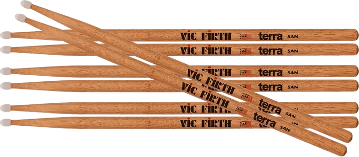 Vicfirth American Classic Terra 5AN Nylon Baquettes pour Batterie Pack de 4