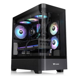 Thermaltake View 290 TG ARGB Boîtier PC Midi-Tower Gaming Noir avec Vitre Trempée USB 3.2 Type C