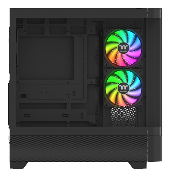 Thermaltake View 290 TG ARGB Boîtier PC Midi-Tower Gaming Noir avec Vitre Trempée USB 3.2 Type C