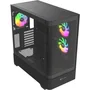 Thermaltake View 290 TG ARGB Boîtier PC ATX Moyen Tour avec Verre Trempé, 3 Ventilateurs 120mm A-RGB, Panneau USB Type-C, Noir