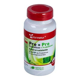 PLANNATUR PRE + PRO Prébiotiques + Probiotiques 60 capsules
