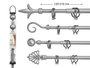 Giftdecor Barre à rideau extensible 120-210 cm Argent