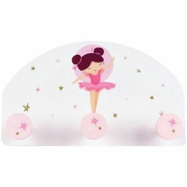 Fun House Porte-manteau Danseuse Ballerine Blanc et Rose