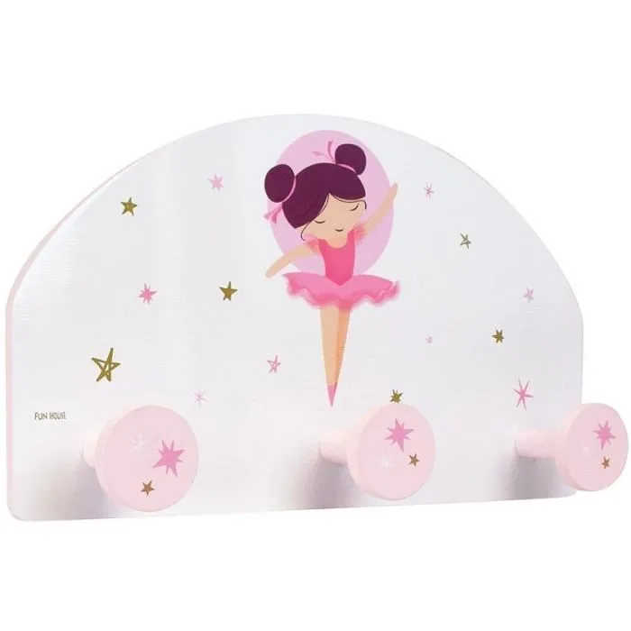 Fun House - Porte-manteau Danseuse Ballerine - Dimensions: H. 37 x L. 21.5 x P. 68 cm