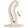 Catit Pixi Griffoir Queue de Chat avec Balle et Plumes Aspect Chêne Naturel