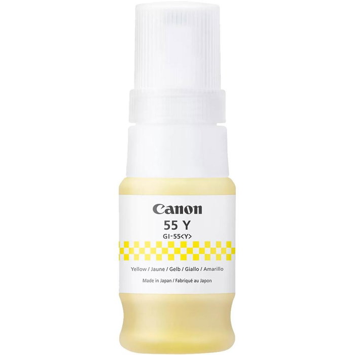 Canon GI-55Y Bouteille d'encre jaune pour imprimante MAXIFY GX1050 GX2050 - 40 ml Canon GI-55Y Bouteille d'encre jaune pour imprimante MAXIFY GX1050 GX2050 - 40 ml