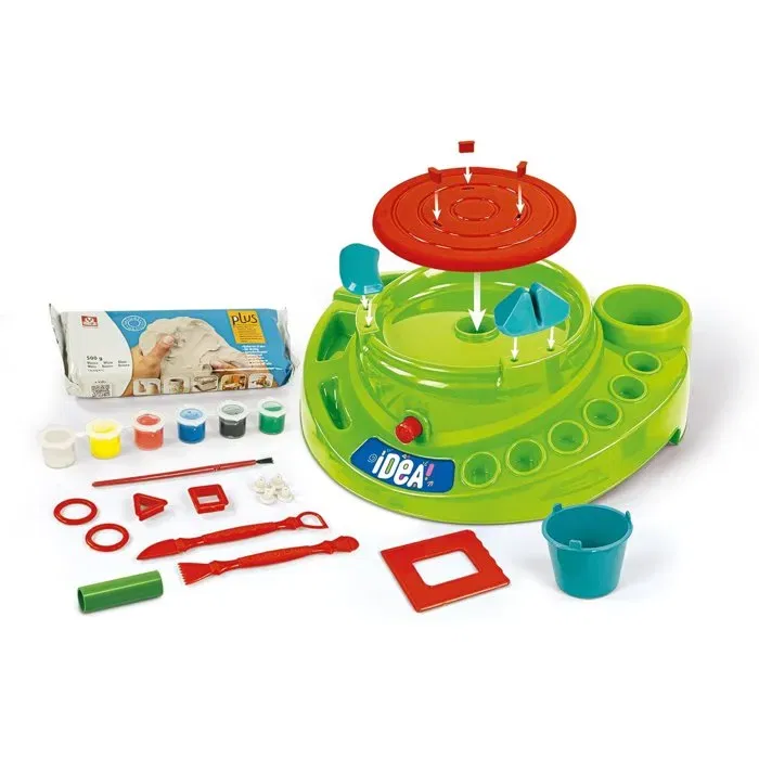 Clementoni L'atelier de Poterie - Tour de Potier Électrique Complet avec Argile, Peinture et Moules - Jeu Créatif dès 7 Ans Clementoni L'atelier de Poterie - Tour de Potier Électrique Complet avec Argile, Peinture et Moules - Jeu Créatif dès 7 Ans