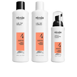 Nioxin System 4 Kit Traitement Cheveux Colorés Anti-Fragilité 300ml Shampoing + 300ml Après-Shampoing + 100ml Traitement