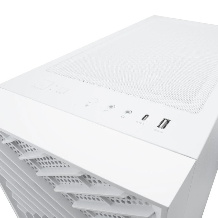 Coolbox GA300 Grid Line Boîtier PC Gaming Tour ATX avec 3 ventilateurs ARGB, cristal trempé, USB-C