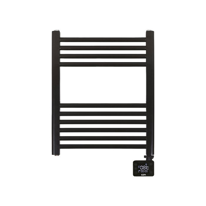 Edm Radiateur Sèche-serviette Électrique 400W Noir avec Temporisateur 24h - 50x70 cm Edm Radiateur Sèche-serviette Électrique 400W Noir avec Temporisateur 24h - 50x70 cm