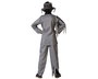 Déguisement d'Halloween pour Garçon Fantôme Novio - Costume Enfant Grâce à Rayures avec Veste et Pantalon, Taille 10-12 Ans, Polyester Gris