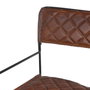 BigBuy Home Chaise de Salle à Manger Marron Noir Cuir Fer