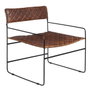 BigBuy Home Chaise de Salle à Manger Marron Noir Cuir Fer