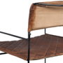 BigBuy Home Chaise de Salle à Manger Marron Noir Cuir Fer