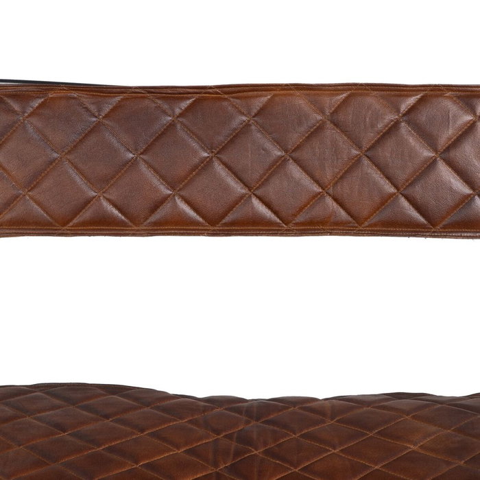 BigBuy Home Chaise de Salle à Manger Marron Noir Cuir Fer