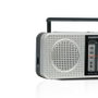 DAEWOO Radio AC/DC avec haut-parleur, entrée jack et poignée - Argent