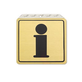 DUVER Plaque Aluminium Doré 120x120mm