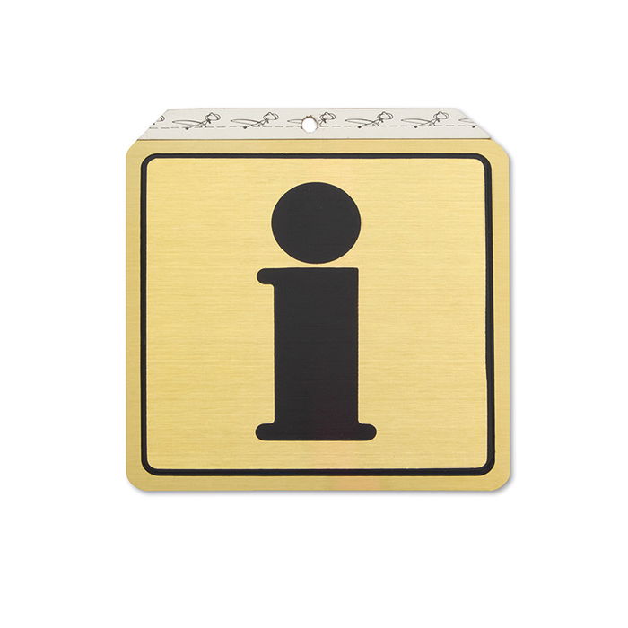 DUVER Plaque Aluminium Doré 120x120mm DUVER Plaque Aluminium Doré 120x120mm