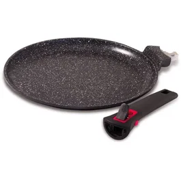 Baumalu Crêpière 28 cm en Aluminium avec Revêtement Céramique Antiadhésive