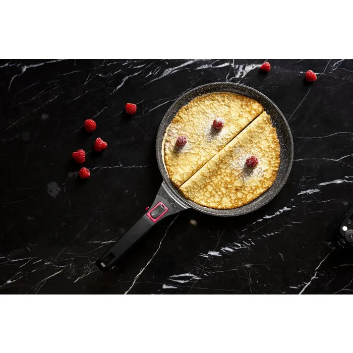 Baumalu Crêpière 28 cm en Aluminium avec Revêtement Céramique Antiadhésive