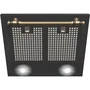 Amica OKC6212RA Hotte murale décorative rétro 76/104 x 60 x 50 cm, éclairage LED, commandes intuitives, noir