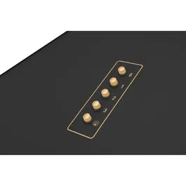 Amica OKC6212RA Hotte murale décorative rétro 76/104 x 60 x 50 cm, éclairage LED, commandes intuitives, noir