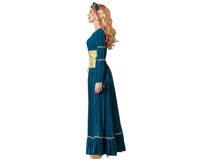 Déguisement Reine Médiévale Robe Bleue Femme Adulte XS-S Déguisement Reine Médiévale Robe Bleue Femme Adulte XS-S
